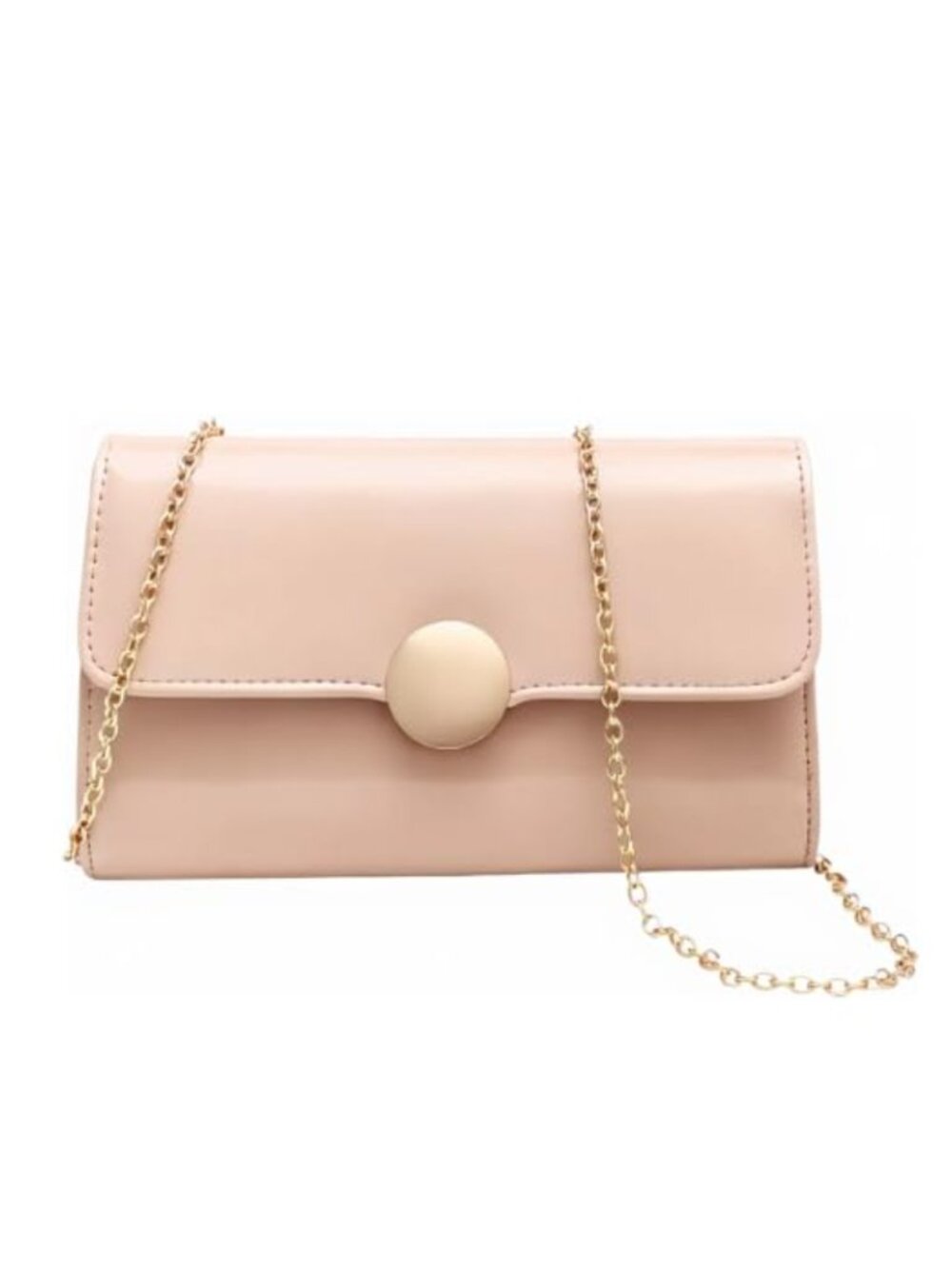 PU Leather Envelope Clutch Purse with Chain Crossbody Evening Bag
